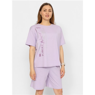 CSXW 90055-45 Комплект женский (футболка, шорты),лаванда