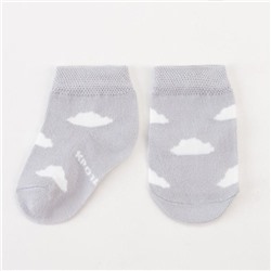 Носки Крошка Я "Облака", серый, 6-8 см