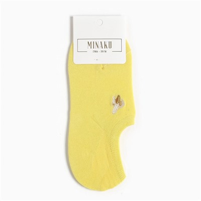Носки женские укороченные MINAKU "Банан" цвет желтый, р-р 36-39 (23-25 см)   7488411