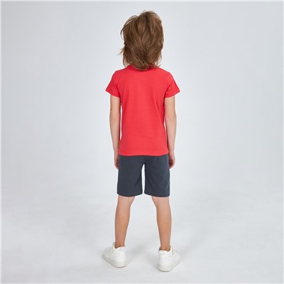 Красная футболка для мальчика с принтом
