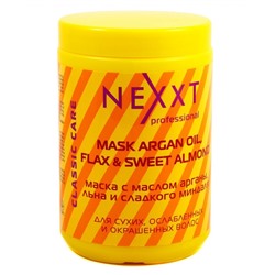 Nexxt Маска с маслом арганы, льна и сладкого миндаля, 1000 мл