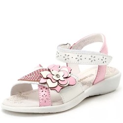 RDC_3136_01_WHITE Туфли летние для девочки, бело розовый