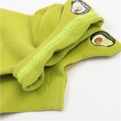Носки женские укороченные MINAKU «Авокадо», цвет зелёный, размер 36-39 (23-25 см)
