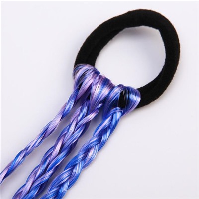 Косички для волос на резинке, голубой, WINX