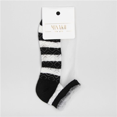 Носки женские стеклянные MINAKU цвет чёрный, размер 36-37 (23 см)
