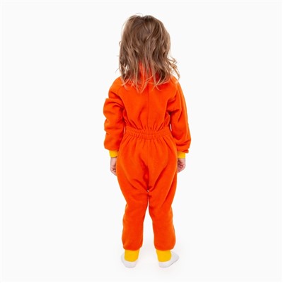 Комбинезон для девочки, цвет оранжевый, рост 74-80 см