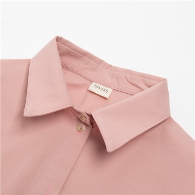 Рубашка женская с объёмными рукавами MINAKU: Casual Collection цвет темно-розовый, р-р 42