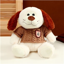 Мягкая игрушка "Собака" в свитере, 26 см, цвет МИКС