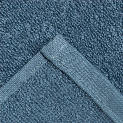 Полотенце махровое "Этель" 30*30 см, цв. голубой, 100% хлопок, 340 г/м2