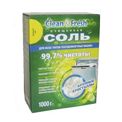 Соль для ПММ "Clean&Fresh" гранулированная, 1 000г