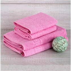 Полотенце махровое  - Розовый