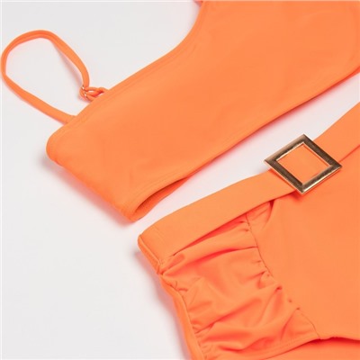 Купальник женский раздельный MINAKU с ремешком цвет оранжевый, размер 44