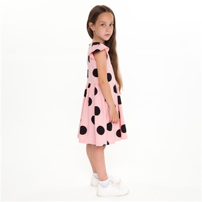 Платье для девочки, цвет чёрный/розовый, рост 98 см