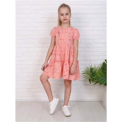 ПЛ-507 Детское платье "Белла" (персиковый)