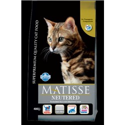 MATISSE NEUTERED Корм для взрослых кастрированных котов и стерилизованных кошек, 0,4кг