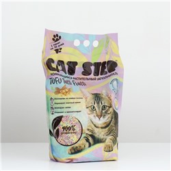 Наполнитель комкующийся растительный CAT STEP Tofu Tutti Frutti, 6 л