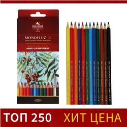 Карандаши акварельные набор 12 цветов, Koh-I-Noor Mondeluz 3716