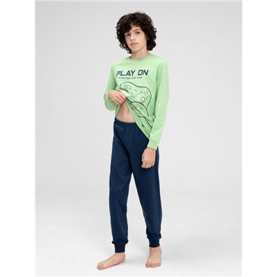 CWJB 50143-37 Комплект для мальчика (джемпер, брюки),зеленый