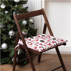 Сидушка на стул Этель «Santa Claus» 42х42х7см, 100%хл, репс 210 г/м2