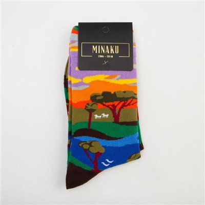 Носки MINAKU «Лес», размер 36-41 (23-27 см)