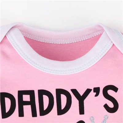 Боди Крошка Я "Daddy's girl", розовый, рост 62-68 см