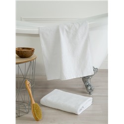 Белое махровое полотенце для Гостиниц 450 гр./м.кв. низкая петля оптом
