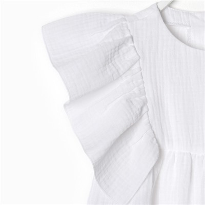 Комплект (блузка и брюки) для девочки MINAKU цвет белый, рост 104 см