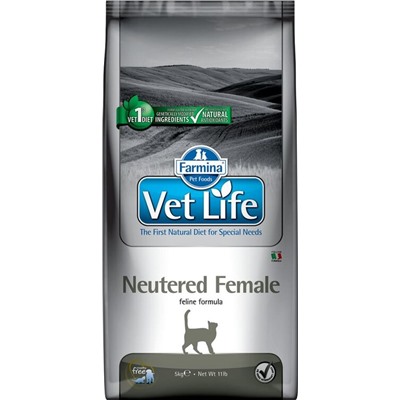 Корм Vet Life Cat Neutered Female 5kg/ для взрослых  стерилизованных кошек