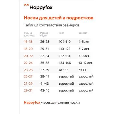 Набор носков для девочки 6 пар в подарочной коробке Happy Fox