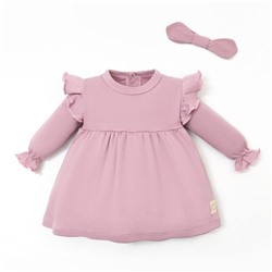 Платье и повязка Крошка, Я BASIC LINE, рост 62-68 см, розовый