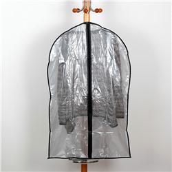 Чехол для одежды Доляна, 60×90 см, PE, цвет серый прозрачный