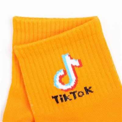 Носки детские TikTok, цвет оранжевый, размер 20 (8-10 лет)