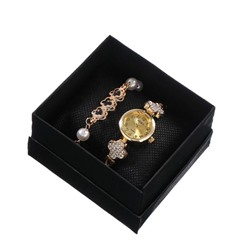 Подарочный набор 2 в 1 "Наен": наручные часы d-2.5 см, браслет