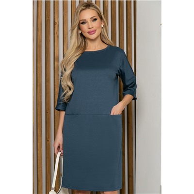 Платье "Лайза" (серо-голубое) П4568