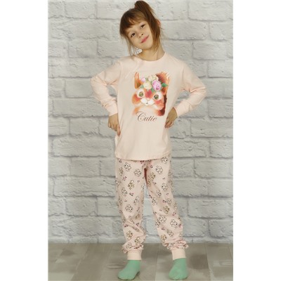 Пижама для девочки "Бельчонок" (светло-розовый)