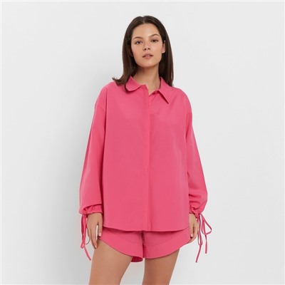Комплект женский (рубашка, шорты) MINAKU: Casual Collection цвет розовый, р-р 42