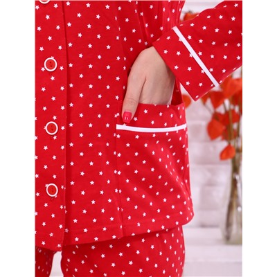 Пижама женская 1-222д (красный)