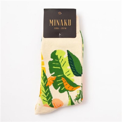 Носки MINAKU «Листья», размер 36-41 (23-27 см)