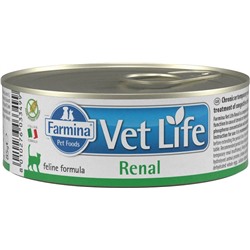 Корм влажный Vet Life Cat Renal / при заболеваниях мочевыводящих путей для кошек 85г