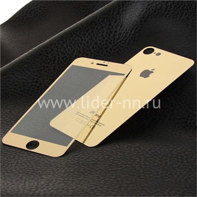 Защитное стекло на экран для  iPhone7/8  (золото) (КОМПЛЕКТ 2в1) ELTRONIC