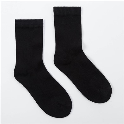 Набор подростковых носков 2 пары, размер 22-24, чёрный/синий