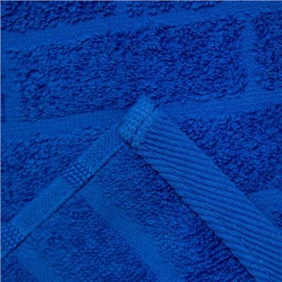 Полотенце махровое 50х80 Брикс, цвет синий 420г/м 100% хлопок