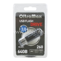 USB Flash  64GB Oltramax (260) черный 3.0