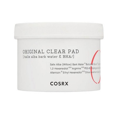 COSRX Очищающие пилинг-пэды для лица против акне с BHA кислотами / One Step Original Clear Pad, 70 шт