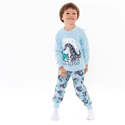 Пижама для мальчика, цвет голубой, рост 98 см