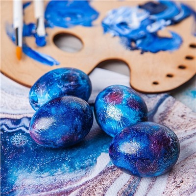 Набор для украшения яиц с жидкими красителями «Космическое сияние»