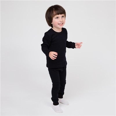 Комплект термобелья ( джемпер, брюки) для мальчика А.83-1 РЛ, цвет чёрный, рост 92 см