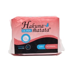 Прокладки ультратонкие HAKUNA MATATA Ultra Dry Normal с крылышками, 10 шт.