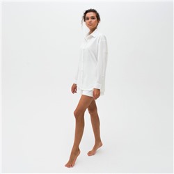 Костюм женский (сорочка, шорты) MINAKU: Home collection цвет белый, р-р 42