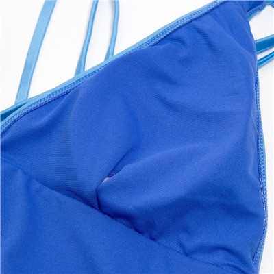 Купальник женский слитный с открытой спиной MINAKU цвет голубой, размер 42